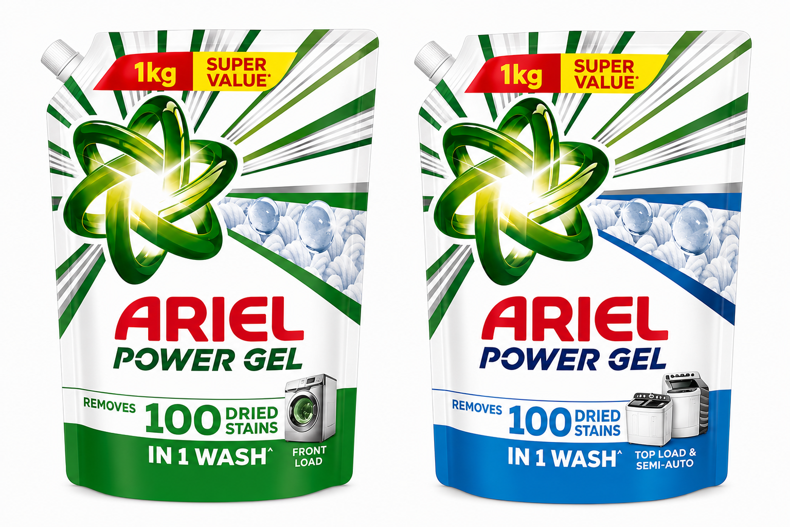 Ariel Washing Power Gel Matic (Front, Top Load)-Litre Pouch