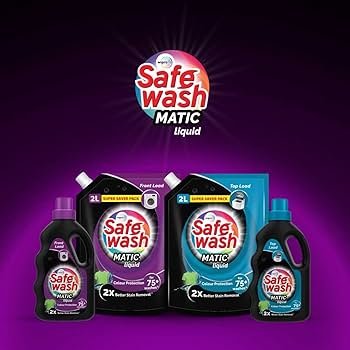 Safe Wash Washing Liquid (Front, Top Load)- 1-litre Pouch