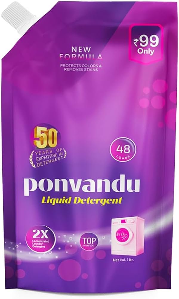 Ponvandu Washing Liquid - 1 litre Pouch